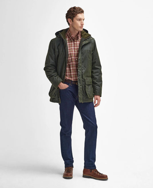 Barbour Bleaberry Wax Jacket, fern