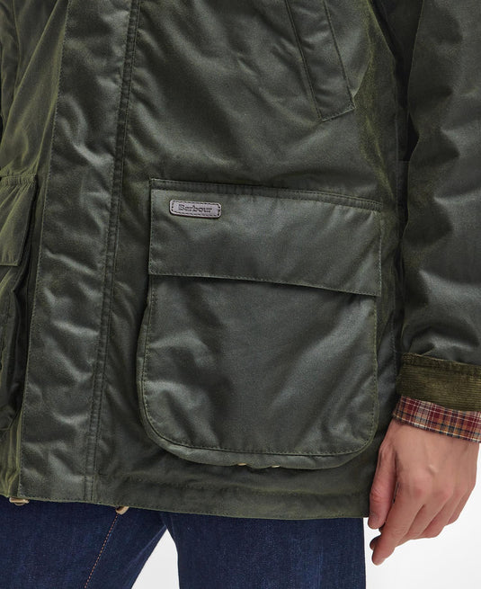 Barbour Bleaberry Wax Jacket, fern