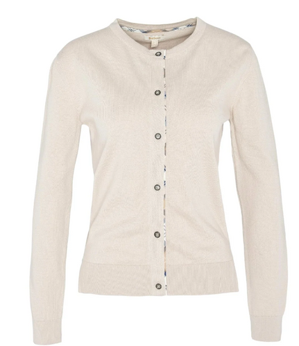 Barbour Bredon Knitted Cardigan, oatmeal-hessian tart