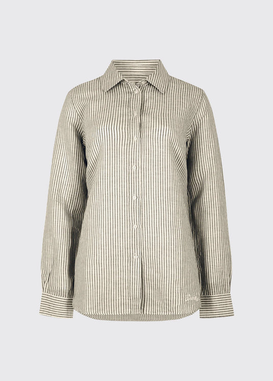 Dubarry Butterfly Shirt, khaki/white