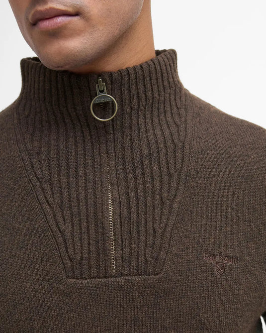 Barbour Essential Lambswool Half Zip, sandstone