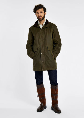 Dubarry Chalkhill Men's Long Wax Jacket, fennel