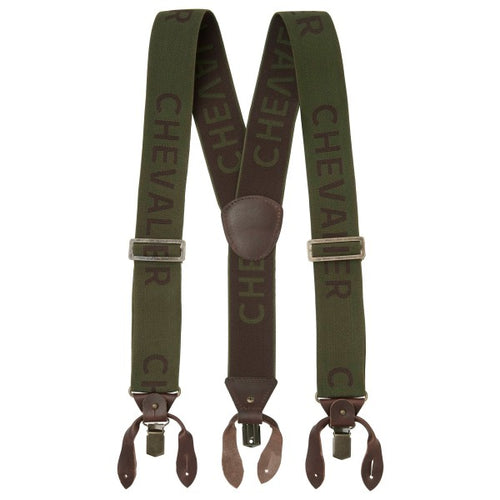 Chevalier Logo Suspenders, dark green