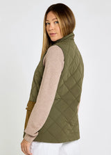 Dubarry Clashmore Dames Heritage Bodywarmer, kelp