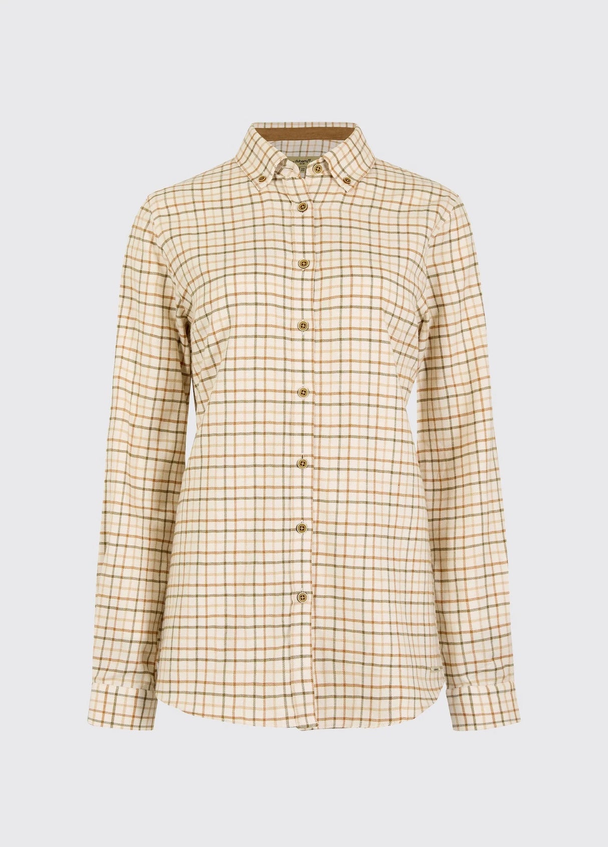 Dubarry Cornflower Dames Tattersall Shirt, ochre