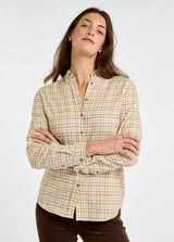 Dubarry Cornflower Dames Tattersall Shirt, ochre