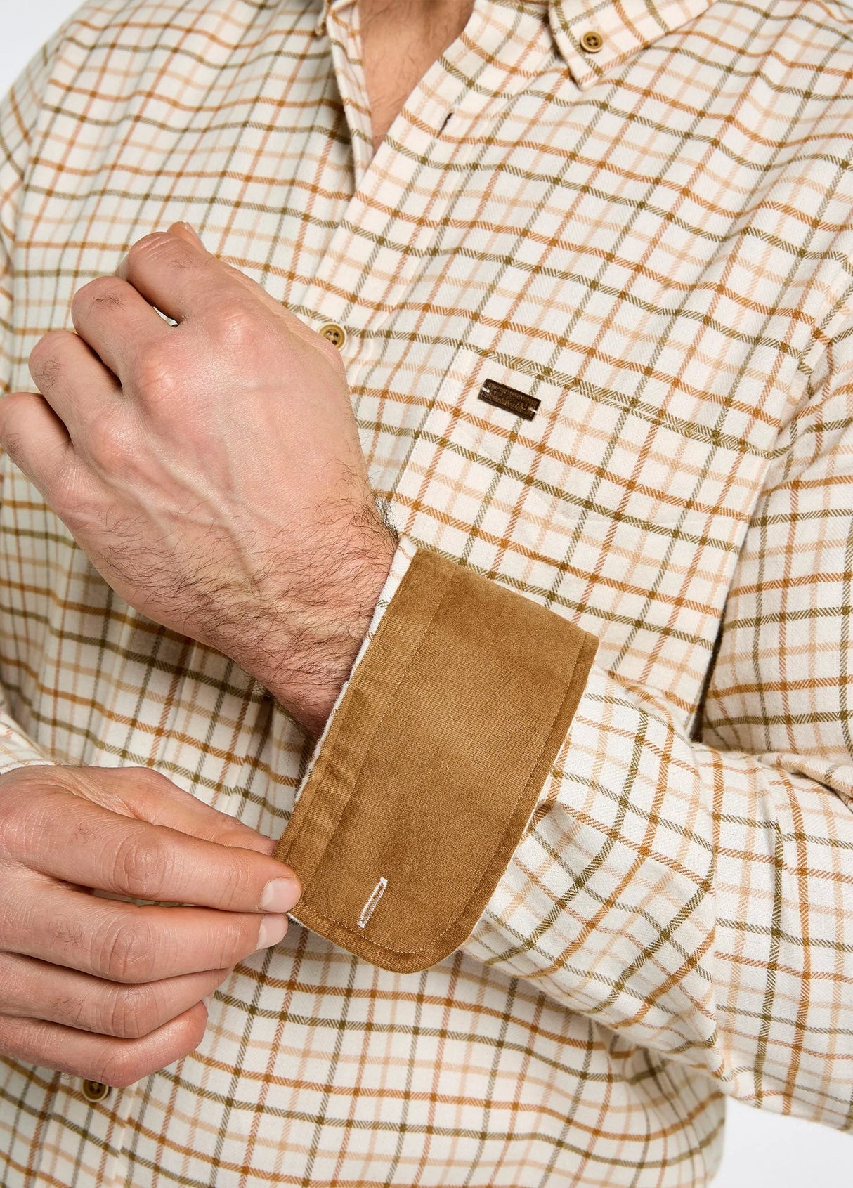 Dubarry Corrib Heren Tattersall Shirt, ochre