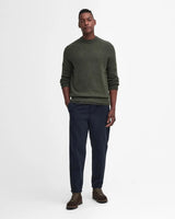 Barbour Grangetown Crew Neck Sweater, mid olive