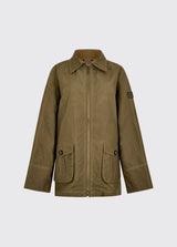 Dubarry Delaney Dames Waxkatoen Utility Jas, dusky green