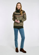 Dubarry Devlin Dames Fair Isle Coltrui, olive multi