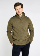 Dubarry Doherty, heren trui met kwart rits en windstopper, dusky green