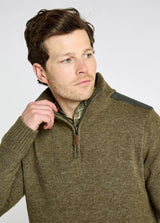 Dubarry Doherty, heren trui met kwart rits en windstopper, dusky green