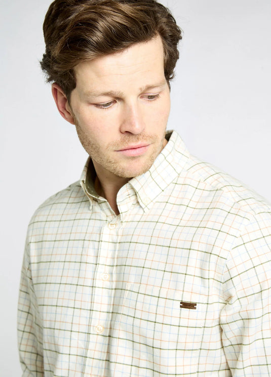 Dubarry Drumcar, heren geruit overhemd, dusky green