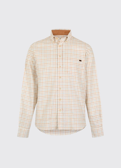 Dubarry Drumcar, heren geruit overhemd, ochre