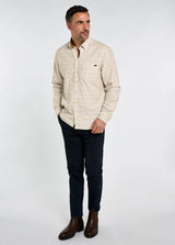 Dubarry Drumcar, heren geruit overhemd, ochre