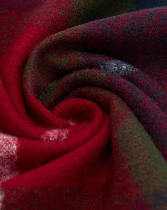 Barbour Deanna Tartan Scarf, winterberry tartan