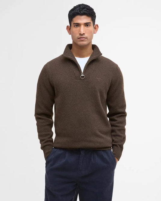 Barbour Essential Lambswool Half Zip, sandstone