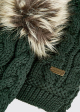 Dubarry Edenmore, set van gebreide muts en sjaal, olive