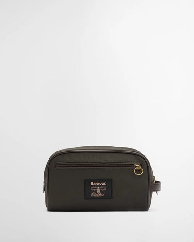 Barbour Wax Washbag, olive