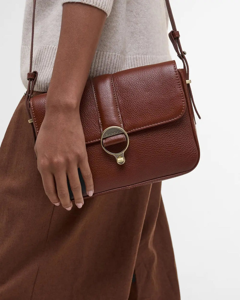 Afbeelding laden in Galerijviewer, Barbour Rosa Leather Crossbody Bag, brown
