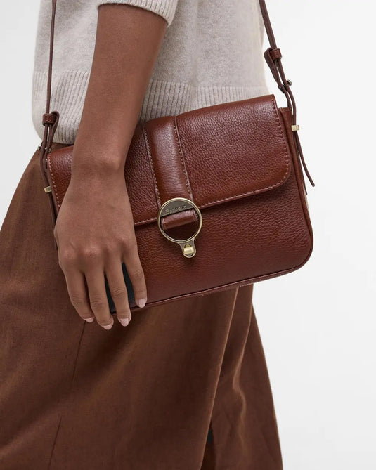 Barbour Rosa Leather Crossbody Bag, brown