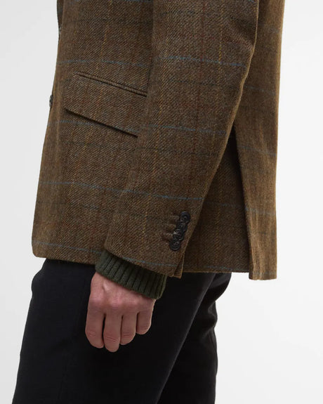 Barbour Sullivan Moons Check Blazer, brown