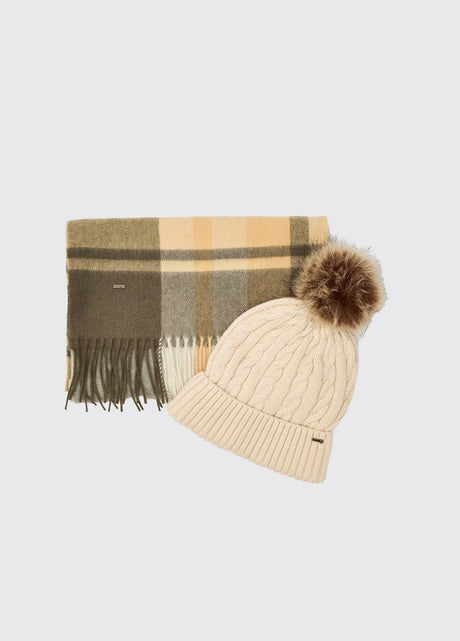 Dubarry Foley, set muts en sjaal, dusky green