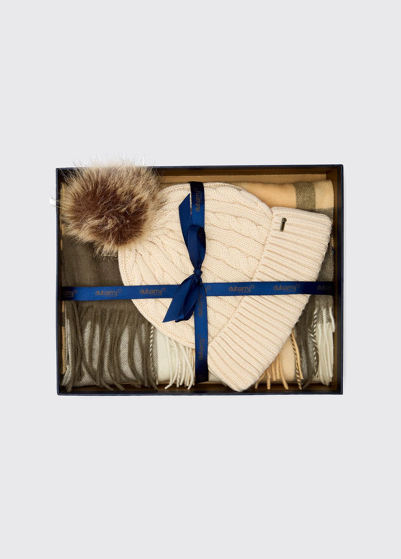 Afbeelding laden in Galerijviewer, Dubarry Foley set muts en sjaal, dusky green
