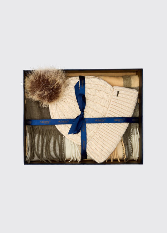 Dubarry Foley set muts en sjaal, dusky green