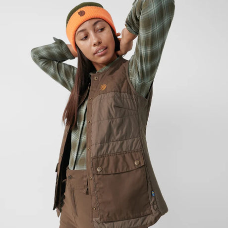 Fjällräven Forest Wool Padded Vest W, dark olive