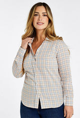 Dubarry Freesia Shirt, pale blue/orange/off white