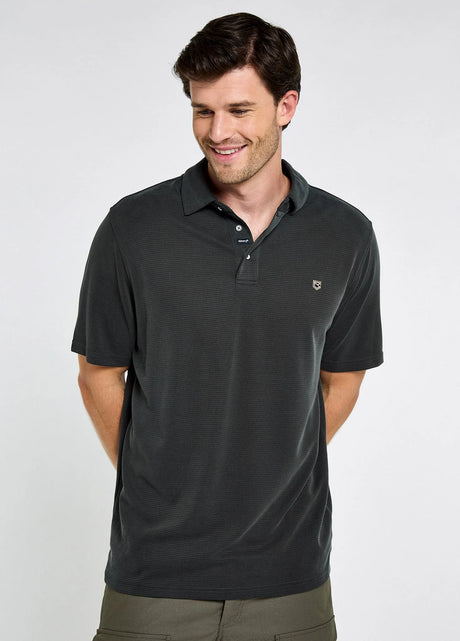 Dubarry Gilligan Heren Tencel Modal Poloshirt, black