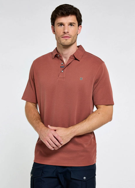 Dubarry Gilligan Heren Tencel Modal Poloshirt, rust