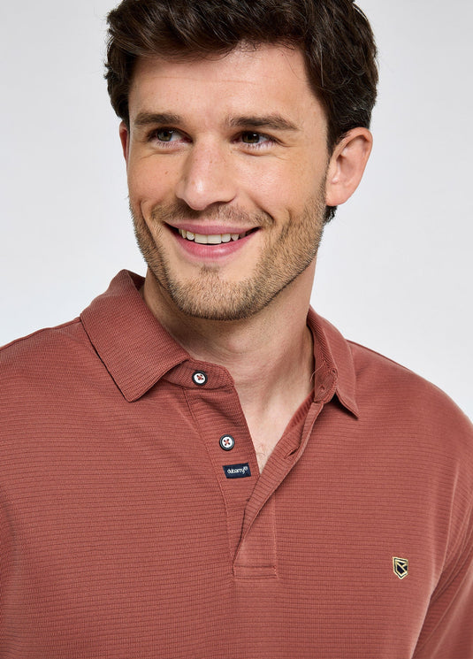 Dubarry Gilligan Heren Tencel Modal Poloshirt, rust