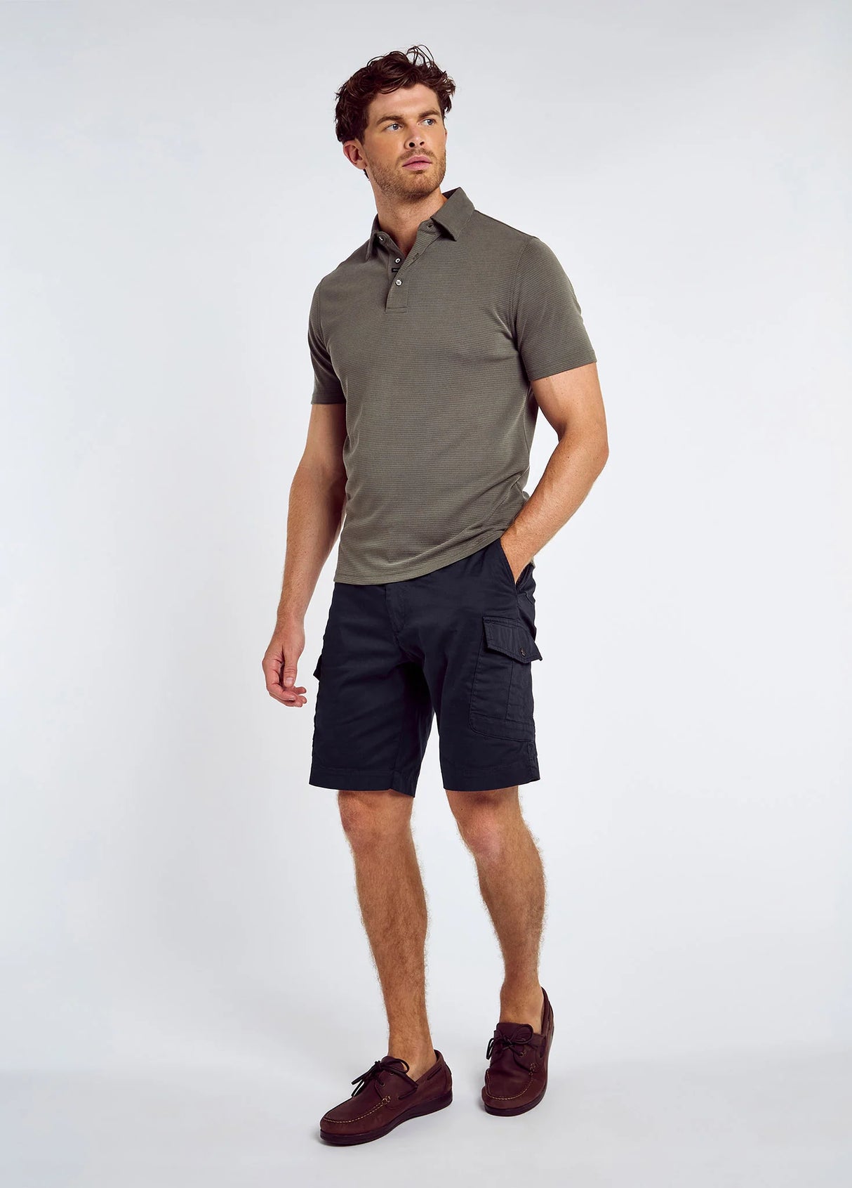 Dubarry Gilligan Heren Tencel Modal Poloshirt, olive