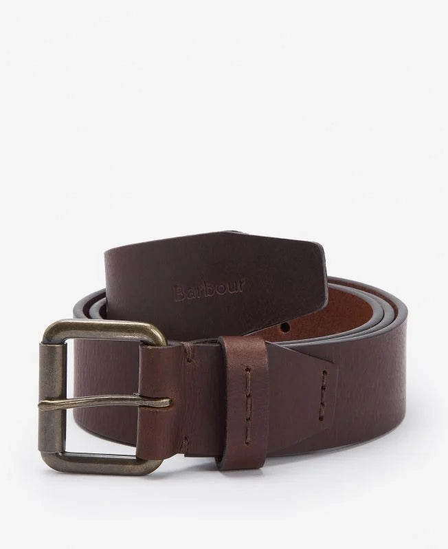 Load image into Gallery viewer, Barbour Glen Leather Belt, classic brown
