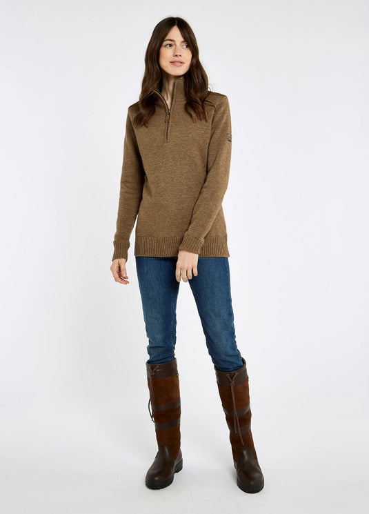 Dubarry Hession, dames trui met kwart rits en windstopper, elk