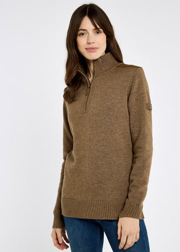 Dubarry Hession, dames trui met kwart rits en windstopper, elk