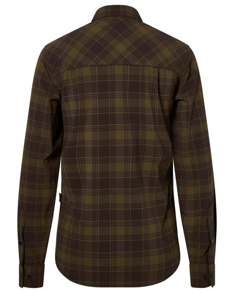Pinewood Abisko Trekking InsectSafe L/S Shirt Women, d.olive/d.sandstone
