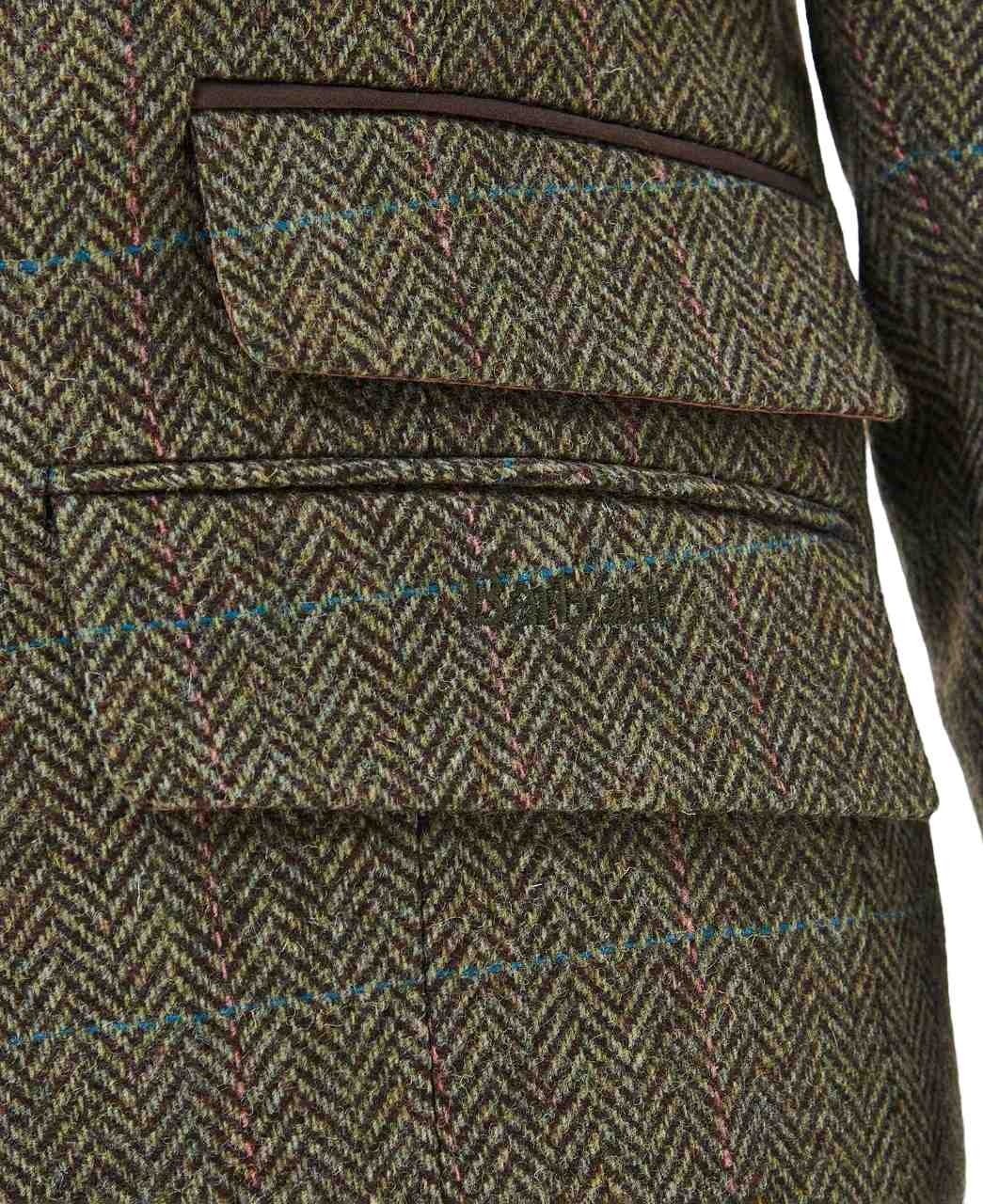 Barbour Robinson Tailored Jacket, herringbone with blue/ruby