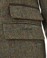 Barbour Robinson Tailored Jacket, herringbone with blue/ruby
