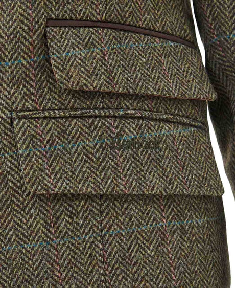 Barbour Robinson Tailored Jacket, herringbone with blue/ruby