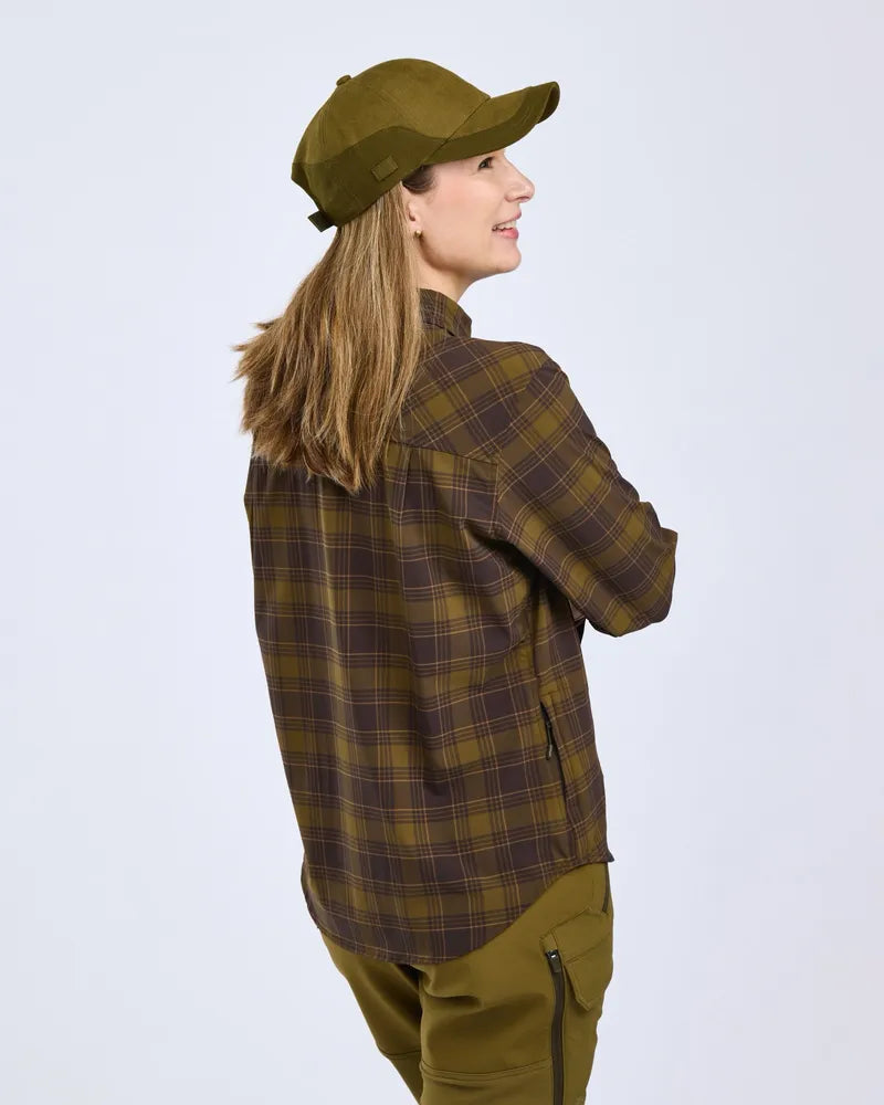 Afbeelding laden in Galerijviewer, Pinewood Abisko Trekking InsectSafe L/S Shirt Women, d.olive/d.sandstone
