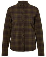 Pinewood Abisko Trekking InsectSafe L/S Shirt Women, d.olive/d.sandstone