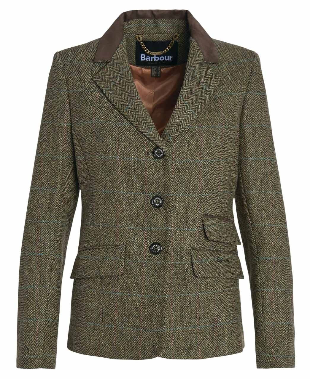Barbour Robinson Tailored Jacket, herringbone with blue/ruby