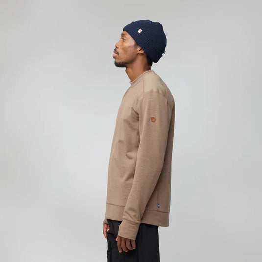 Fjällräven Keb Fleece Crew Neck Men, suede brown