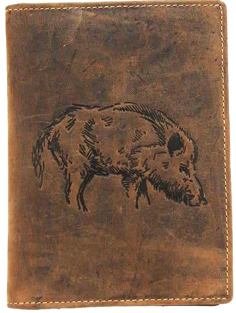 Hunting Documents Pouch Leather Deer