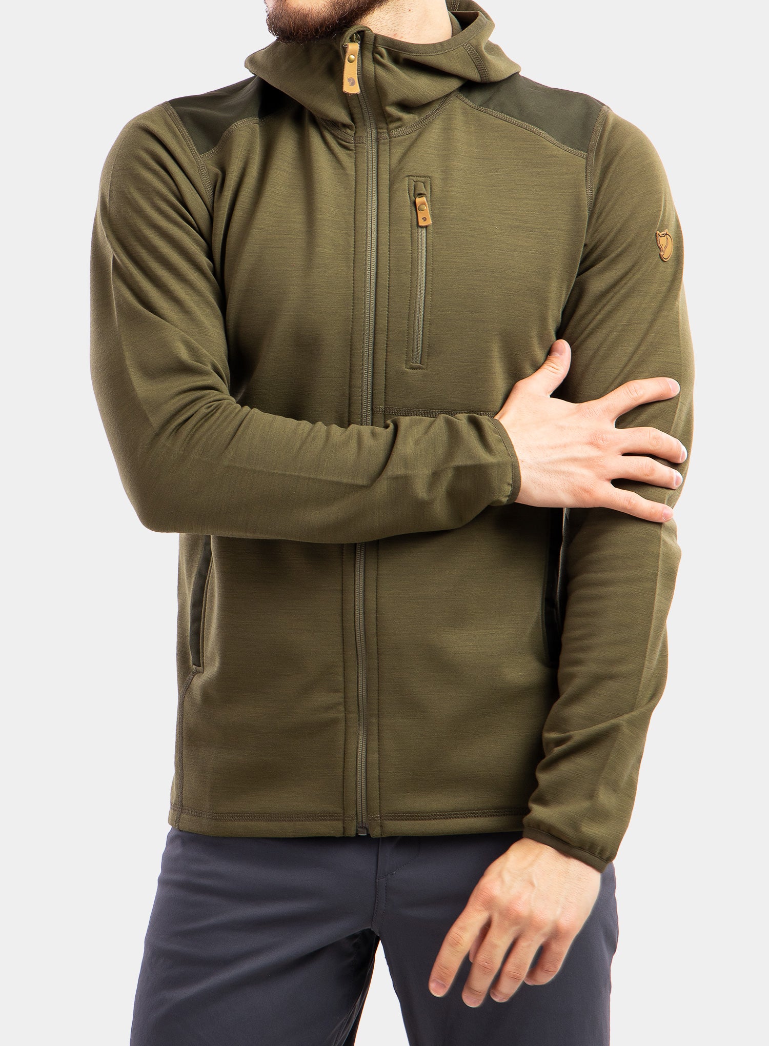 Fjällräven Keb Fleece Hoodie M, laurel green/deep forest