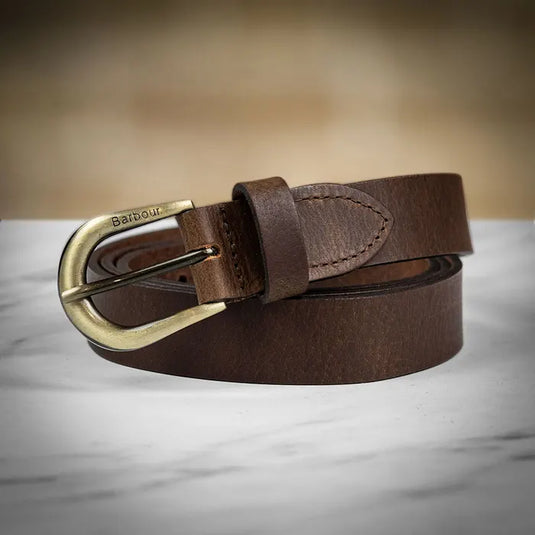 Barbour Ladies Allanton Leather Belt, brown