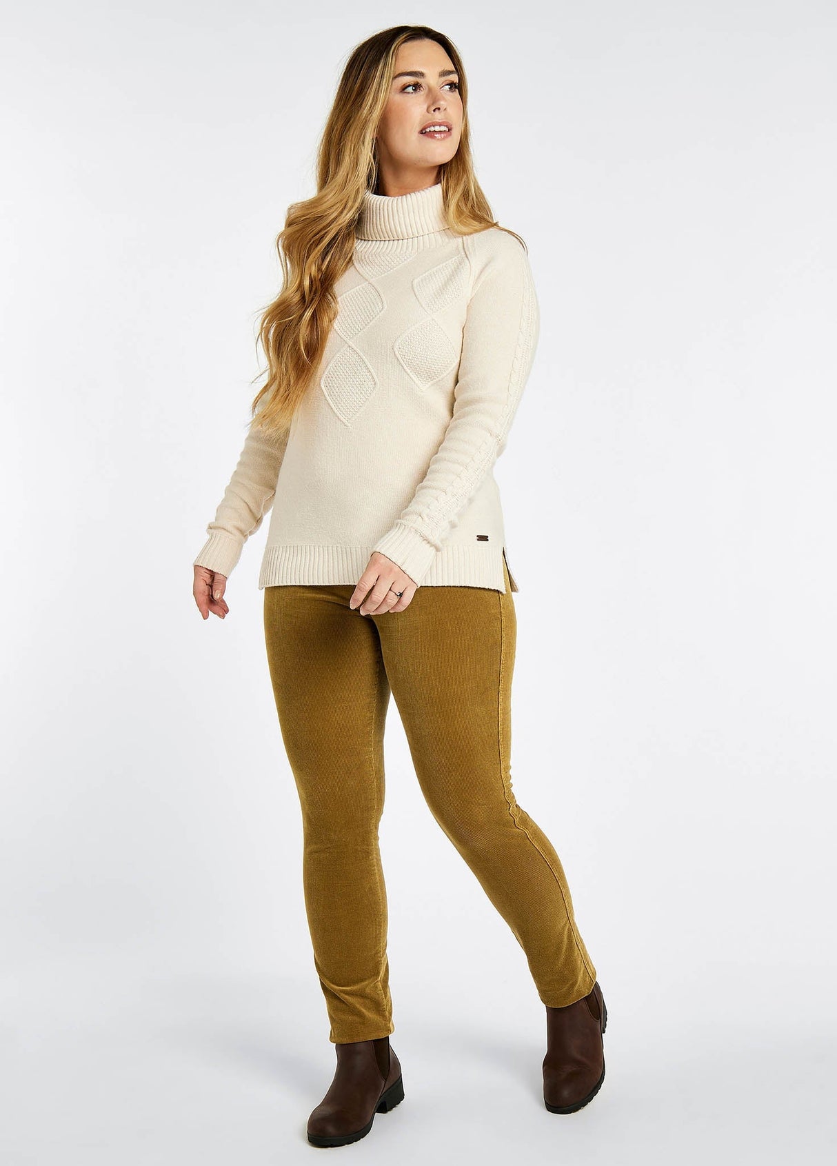 Dubarry Honeysuckle Corduroy Broek, harvest gold